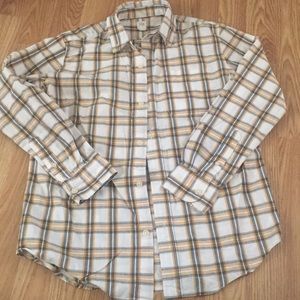 White yellow and black plaid Gap shirt Size XL